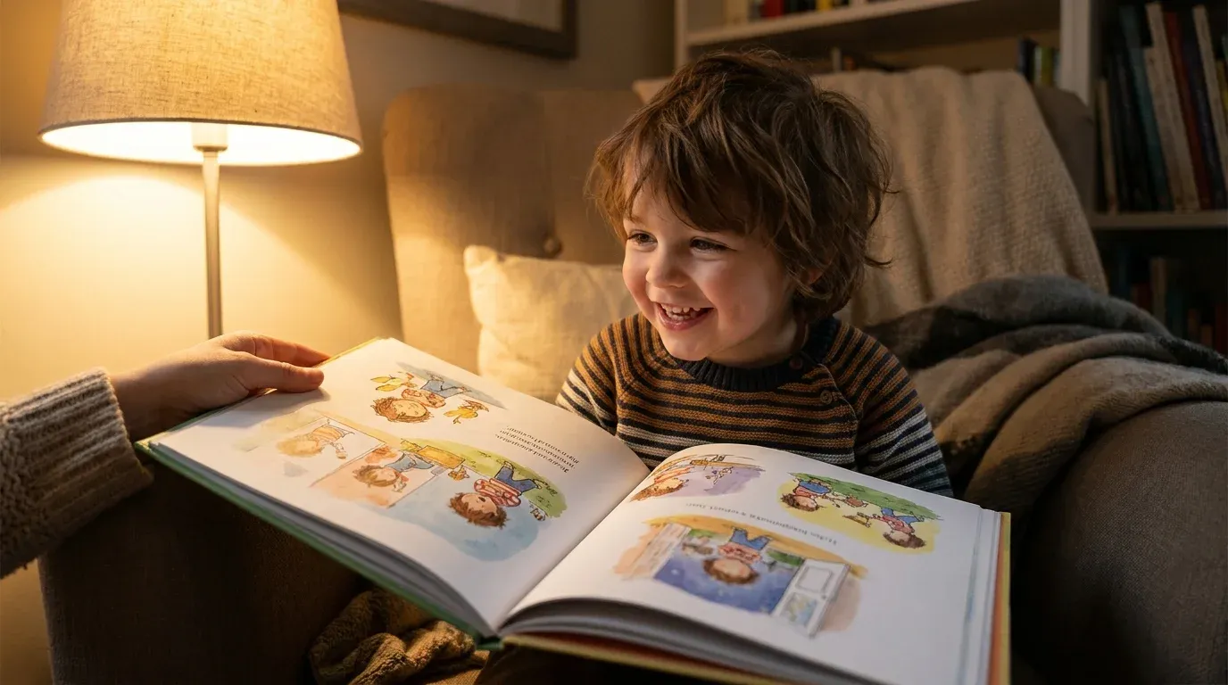 Child seeing their own face in a personalized storybook illustration, a $29 gift with lasting impact